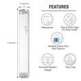 thumbnail image 3 of A&S Mezuzot Clear Lucite Mezuzah Case with Silver Shin Design Waterproof Judaica Door Mezuza for Home Blessing(1 Pack of 2, 7 Inches), 3 of 6