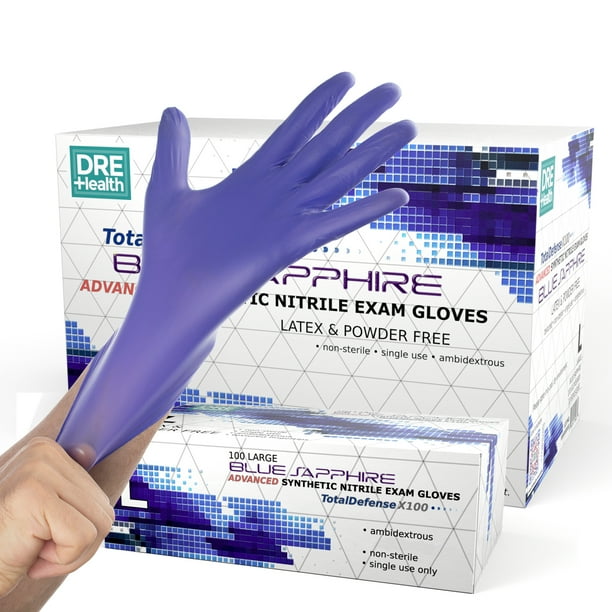 Disposable Gloves Large, 1000 Count Nitrile Vinyl Blend, 10 Boxes