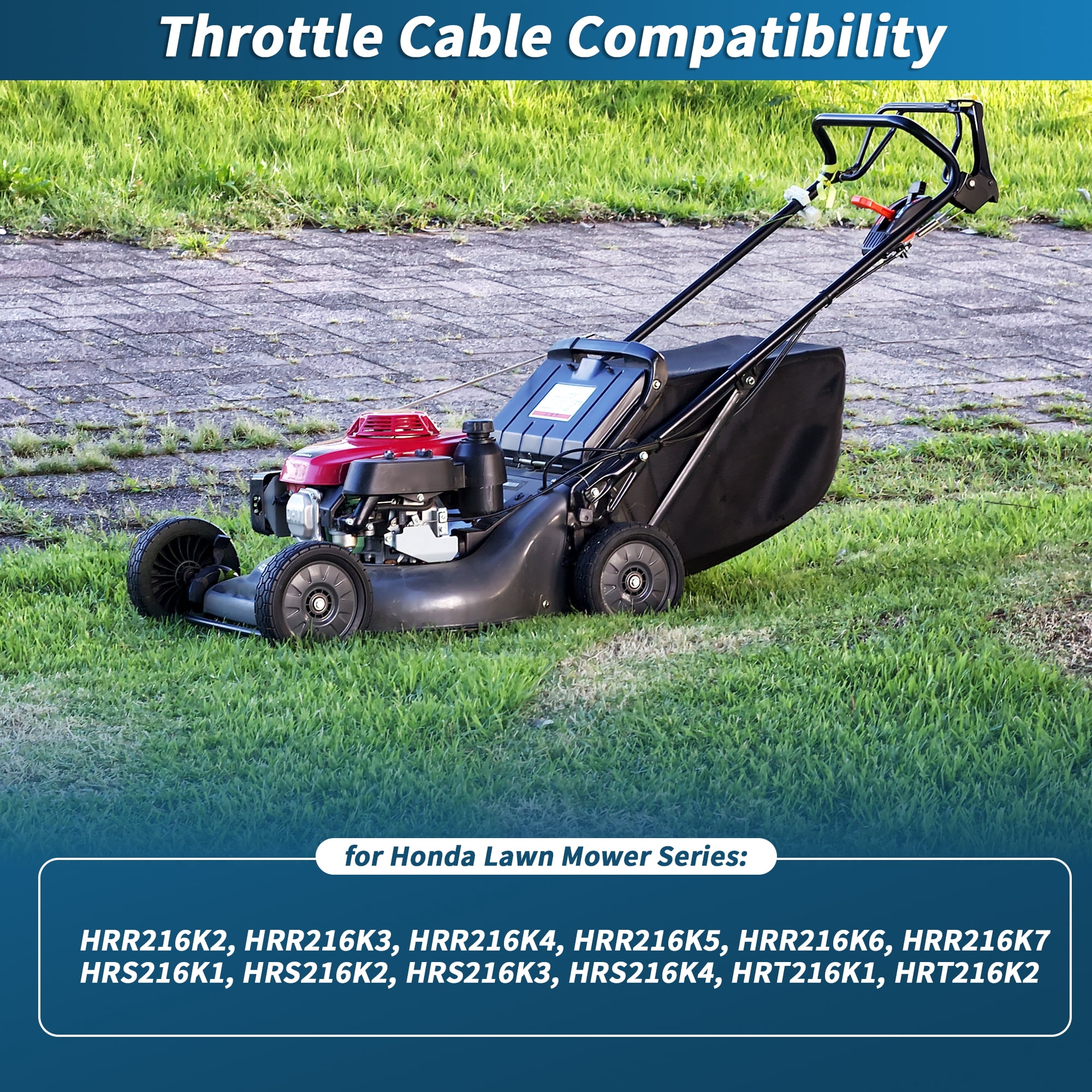 Unique Bargains Lawn Mower Throttle Cable for Honda Models HRR216K2 HRR216K3