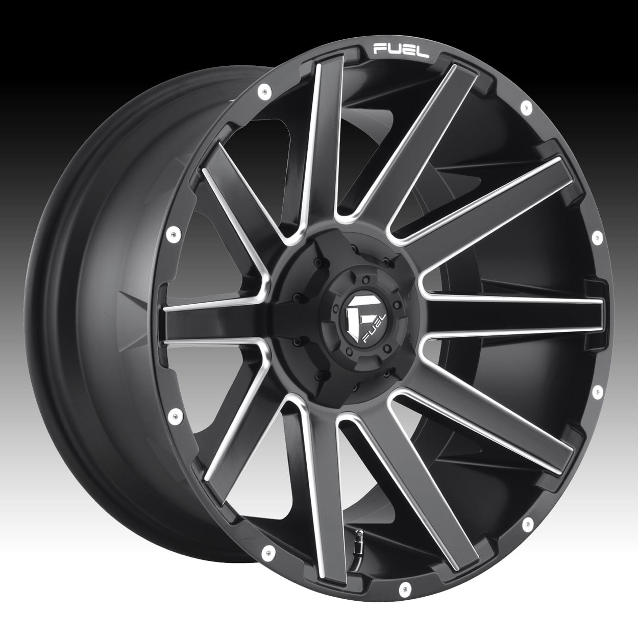 Fuel contra 20x9 5x139.7/5x150 20et 110.10mm matte black milled wheel