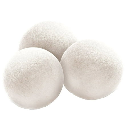 Wool Dryer Balls XL Made of 100% Premium, Organic Wool, Handmade, Non-Toxic, All Natural Eco-Friendly Reusable Fabric Softener, 3