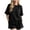 Black, variant on Tqcoqu Women's Solid Waffle Knit 2 Piece Pajama Set,Crew Neck Loose Short Sleeve Top & Elastic Waist Shorts,Casual Summer Loungewear Sleepwear Outfit Set for Women,Beige Women's M-XXL