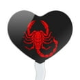 thumbnail image 2 of Red Tribal Scorpion Heart Love Cupcake Picks Toppers Decoration Set of 6, 2 of 6