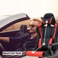 thumbnail image 6 of Comfy Rolling Video Game Chair for Adults, Ergonomic Office Chair with Lumbar Support, Height Adjustable Reclining Gaming Chair for Office, Home, Bedroom, Red, 6 of 7