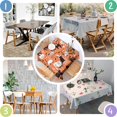 thumbnail image 4 of Halloween Cats with Pumpkin and Bat Motifs Square Tablecloth,Waterproof Square Table Cover,Wipeable Spillproof Washable Table Cover for Home Kitchen Party Decor 42"X42"(107x107cm), 4 of 6