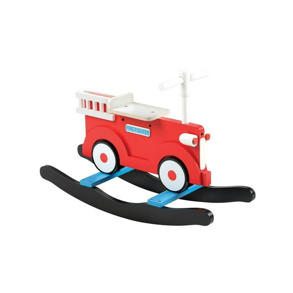 Etna Classic Wooden Fire Trunk Rocker for Kids - Red