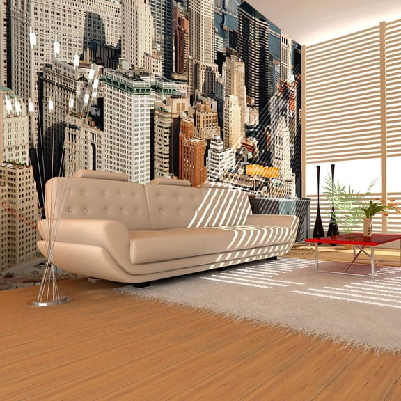 Tiptophomedecor Cityscape Wallpaper Wall Mural - Skyscrapers, Manhattan