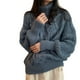 thumbnail image 2 of Jumpingount Suéter de poliéster para mujer, suéter de punto de tamaño libre, reemplazo de invierno, otoño, Vintage, cálido, jersey de manga larga, Prendas para la parte del cuerpo Gris azul Jumpingount AP015867-01, 2 of 6