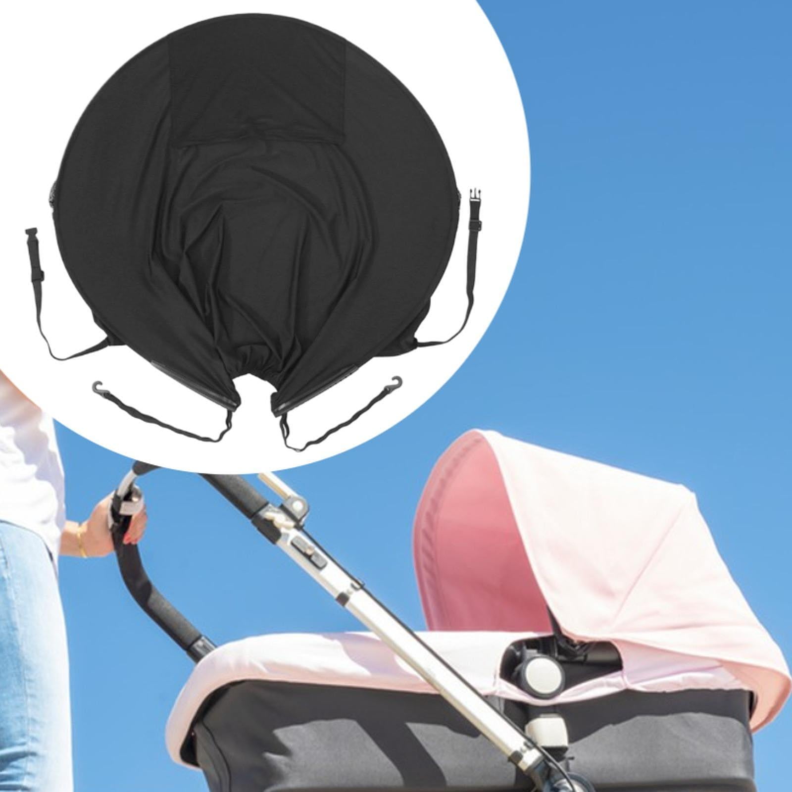 Zxpjkyu Baby Stroller Sunshade Cover, Outdoor Portable Easy Install Breathable Universal Black