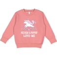 thumbnail image 2 of Inktastic Meemaw and Poppop Unicorn Toddler Sweatshirt, 2 of 4