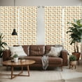 thumbnail image 2 of Ambesonne Tropical Window Curtains, Palm Trees and Coconuts, Each 28" W x 84" L, Coconut Dark Eggshell, 2 of 5