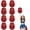 red, variant on 8 PCS Cheerleader Pom Poms,with Baton Handle for Rooters Cheering Squad Team Spirit Sports (Blue Gold)