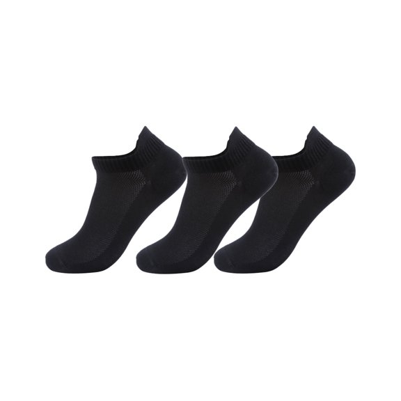 TELOLY 3Pcs Breathable Mesh Bamboo Socks Non-Slip Heel Anti-Pilling Men