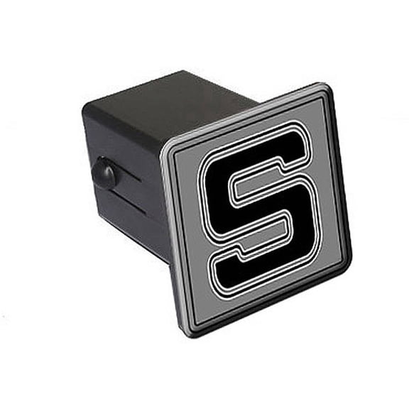 S Letter Initial 2" Tow Trailer Hitch Cover Plug Insert