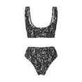thumbnail image 5 of Daiia Daisies Flowers Women's Bikini Set Two Piece Swimsuit High Waisted Bikini Adjustable Straps Bikini Perfect for Beach, Pool, and Summer Vacation-XX-Large, 5 of 9
