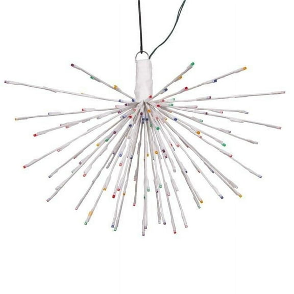 Vickerman 160 Lights x 24" White Starburst Multi-Colored 5mm LED Lights, Plastic