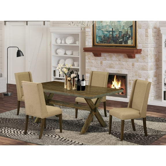 5-Piece Dining SetRectangular Table & 4 Parson ChairsKitchen & Dining Room