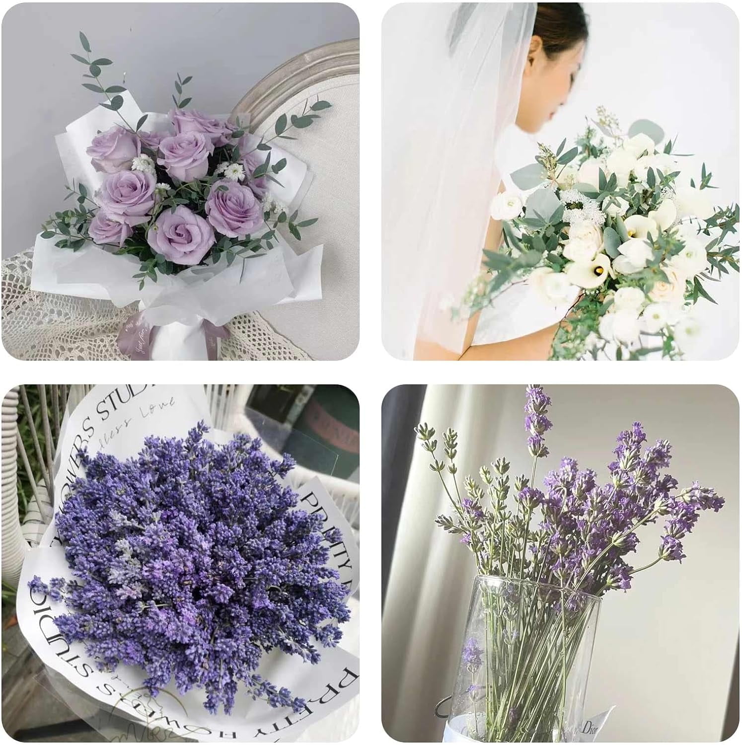 Eucalyptus for Shower 115 Pcs Hanging Dried Eucalyptus Stems & Lavender Flowers Bundle 17" Real Eucalyptus Bundle for Wedding Decor Home Decor DIY