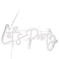 thumbnail image 3 of Party Neon Sign USB Powered Highly Transparent Acrylic Backsheet LED Neon Light Wall Sign for Bedroom Decoration Cold White, 3 of 16