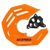 Acerbis X-Future Front Disc Cover with Mounting Kit Orange with Black Mount