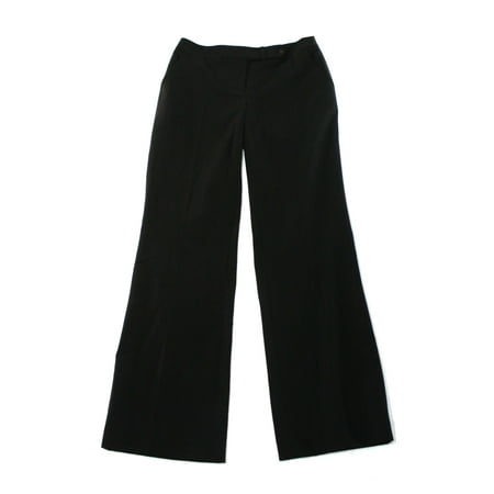 Product photo of Calvin Klein NEW Deep Black Womens 2 Flare-Leg Four-Pocket Dress Pants in Good Condition condition