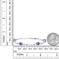 thumbnail image 6 of Gem Stone King 925 Sterling Silver Blue Iolite and White Topaz Tennis Bracelet for Women | 2.92 Cttw | Gemstone | Oval Checkerboard 7X5MM | 6 inch + 1 inch Extender, 6 of 6