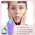 thumbnail image 4 of Molde para rodillo de hielo, molde para hielo facial mejorado para el cuidado de la piel del rostro y los ojos, molde de hielo facial de silicona reutilizable para iluminar y tensar la piel del rostro, 4 of 6