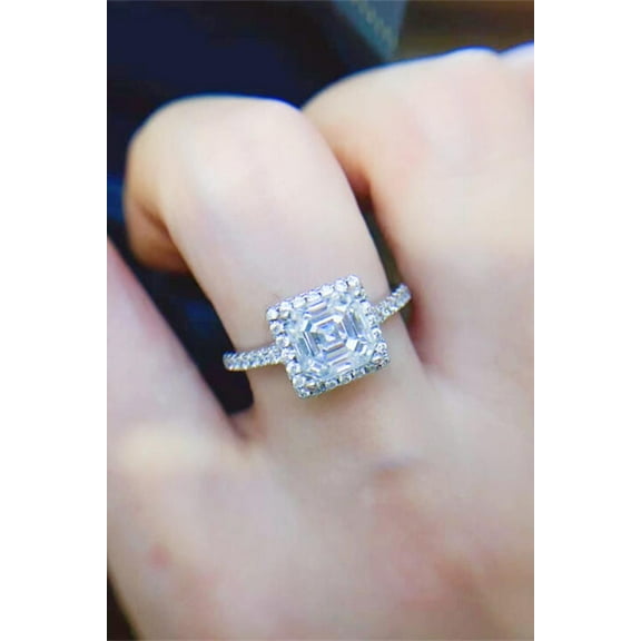 2 Carat Moissanite 925 Sterling Silver Ring