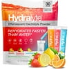 Hydralyte Electrolyte Hydration Powder Packets | Lightly Sparkling | Powder Drink Mix for Workout, Cold & Flu, & Late Night Recovery | All Natural Strawberry Lemonade, Orange & Lemonade, 30 ct