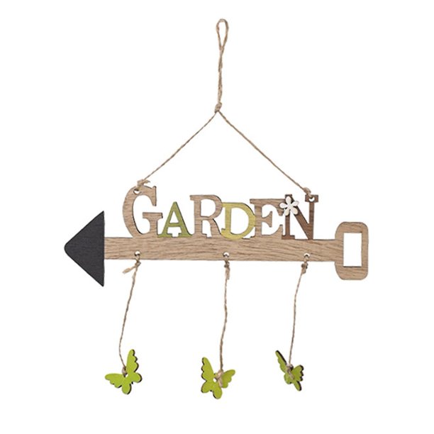 Colgante Farfi con letras de Pascua, exquisito colgante de madera de Pascua con borla de mariposa para decoración de fiesta en casa