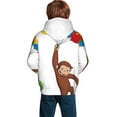 thumbnail image 3 of Youth Curious George Hoodies Boys & Girls Hooded Sweatshirt Over 7 Years Kids Pullover Long Sleeve Hoody Tops, 3 of 5