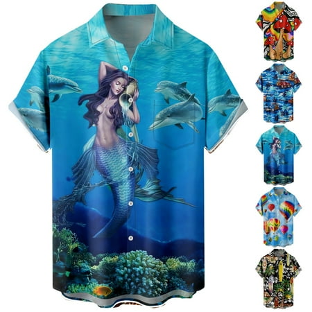 

Adult Kids Casual Button Down Short Sleeve Shirts Front-Pocket Cheap Clothes for Men Women