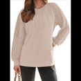 thumbnail image 2 of Camisas de Larga para Mujer, Blusas de Encaje, Ropa Informal de Negocios, Moda de Otoño, Blusas Tejidas Y2k Albaricoque S, 2 of 8