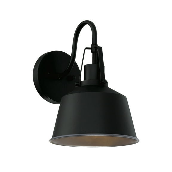 Trade Winds Lighting 1-Light Wall Sconce In Matte Black
