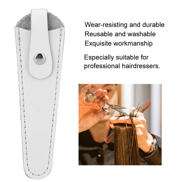 Leather Scissor Covers, Pu Scissors Sheath Scissors Protective Case Personalized Hair Styling Accessories Pouch with Zipper Closure for Storing Regular Shears