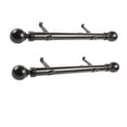thumbnail image 2 of Domovina Noble 1.5 - inc  dia. Side Curtain Rod 12-20 inch long, Set of 2-Color:Black, 2 of 2