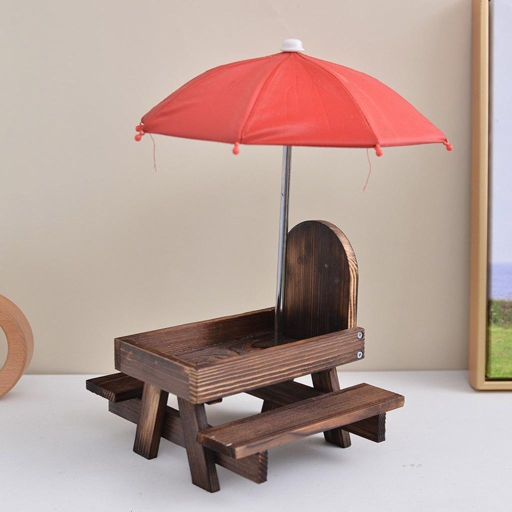 AOOOWER Wood Animal Feeder For Yard Birds And Squirrels All Weathers Corn Holder With Sunshade for Wildlife Feeding Supply