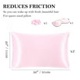 thumbnail image 6 of Unique Bargains Set of 2 Durable Soft Enveloped Closure Satin Pillowcase Pink King(20"x36"）, 6 of 8