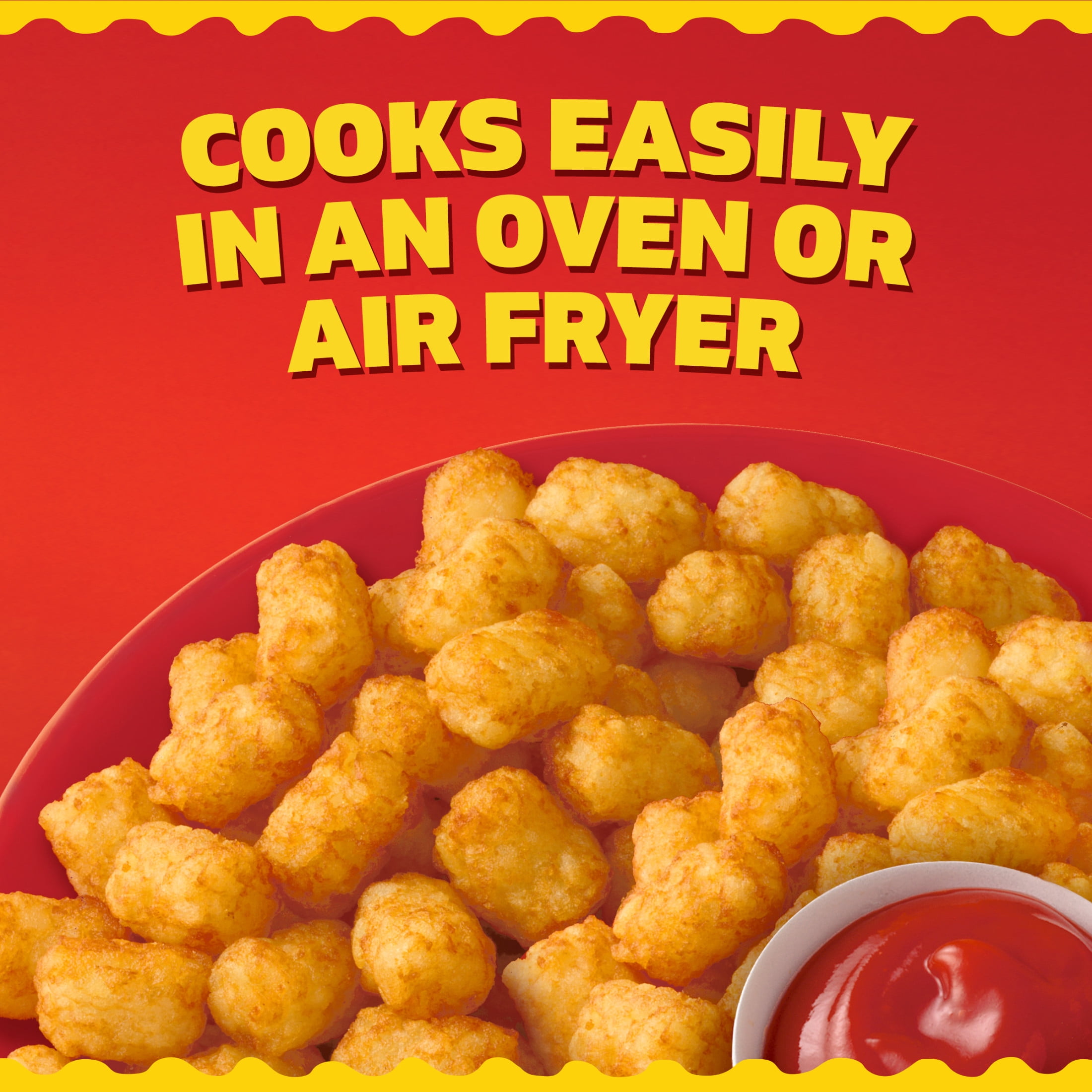 Ore-Ida Crispy Mini Tater Tots Seasoned Shredded Frozen Potatoes, 1 Bag, for Easy Snacks and Dinner Sides, Gluten-Free, 28 oz