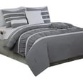 thumbnail image 1 of Mocassi 12-Piece Comforter Set, Isabella Bedding Collection includes 6-Piece Smart Sheet Set, Matching Shams & Decorative Pillows, Full/Queen, Silver Gray, 1 of 6