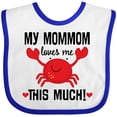 thumbnail image 3 of Inktastic Mommom Loves Me Grandson Boys or Girls Baby Bib, 3 of 4
