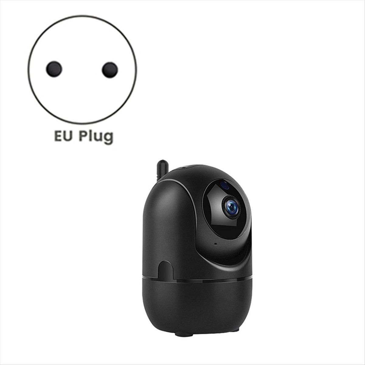 1080P Wireless Camera 355° Camera Mini Pet Video Surveillance Camera with Wifi Baby Monitor Smart Home Black US PLUG