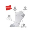 thumbnail image 4 of Hanes Women's No Show Socks, Athletic Full Cushion, 10-Pack, Size 5-9, 4 of 6