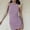 Purple, variant on Tbopshirt Wedding Guest Dresses for Women Summer Solid Color Fashion Slim Pleated Thread Sleeveless Round Neck Dress