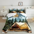 thumbnail image 3 of Feelyou Rustic Camping Bedding Comforter Set for Teens, Speed Sports Cycling Twin Comforter Sets, Countryside Tree Mountain Reversible Bedding Set, Luxury Bedroom Decor, 2 Pieces, 3 of 9
