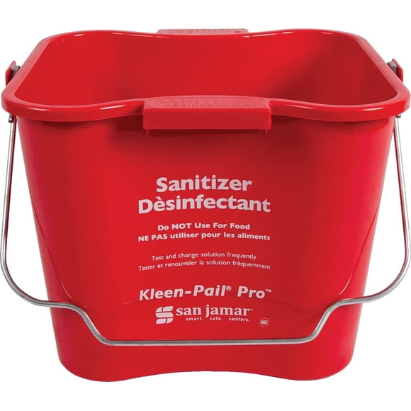 Cubo de limpieza de cubos de desinfectante San Jamar Kleen-Pail Pro