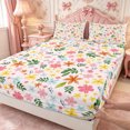 thumbnail image 3 of Manfei Botanical Flowers Fitted Sheet Full 3 Pieces,Spring Garden Bed Set,1 Fitted Sheet and 2 Pillowcases, 3 of 6