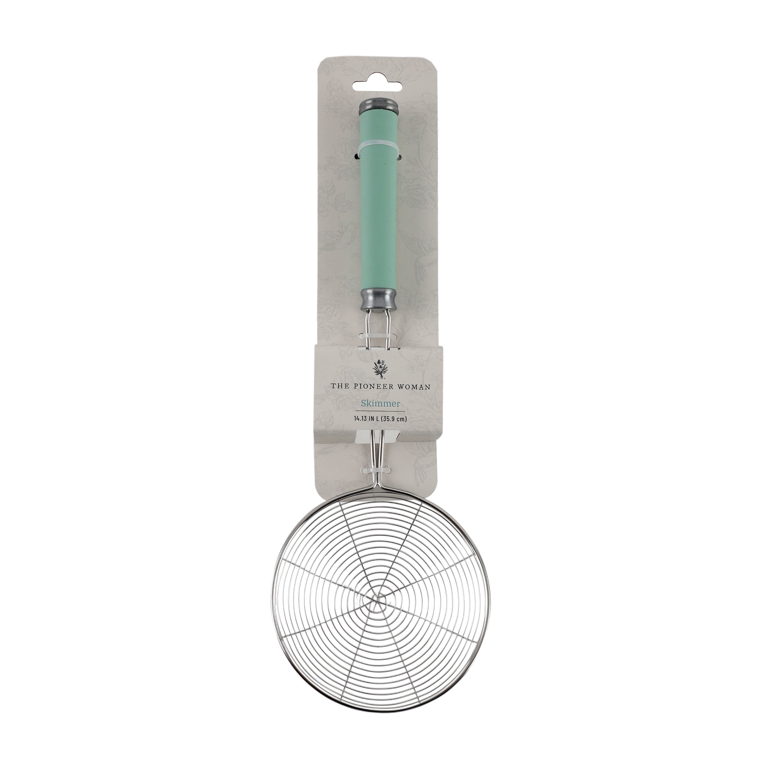 The Pioneer Woman Stainless Steel Cooking Skimmer in Green