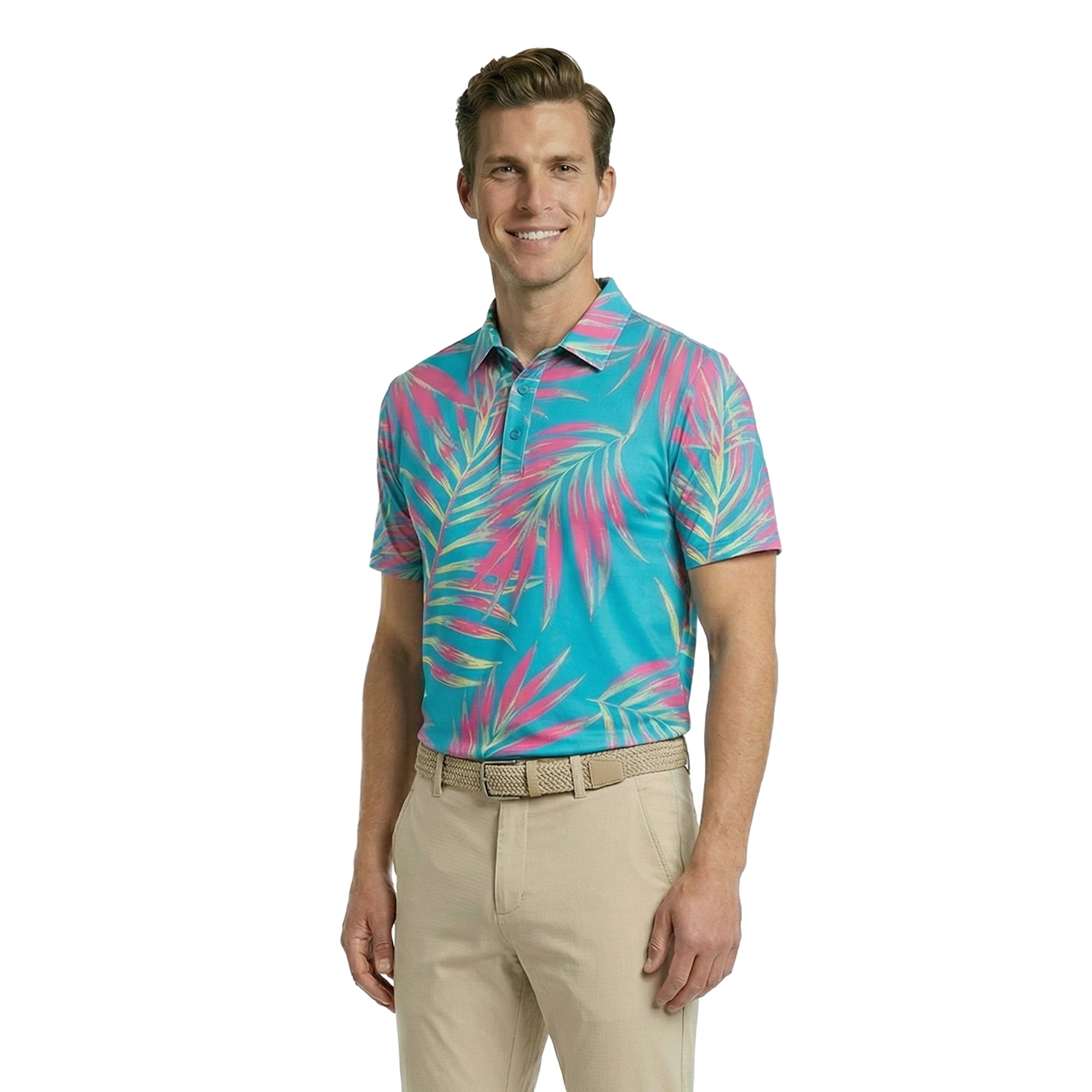 Birdie Bound Men's and Big & Tall Men's Print Polo Golf Shirt, Sizes XS-4XLT