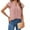 Pink, variant on ALLLIST Tops for Women V Neck Short Sleeve Summer Blouse Pink Plain Trendy Flounce Womens Clothing